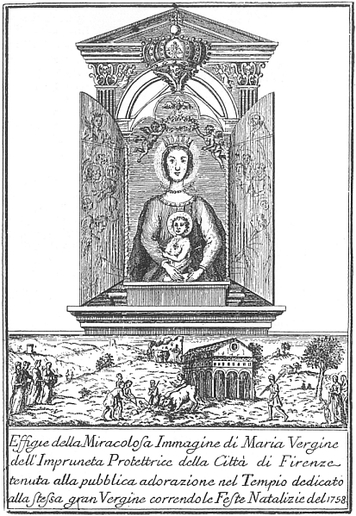 Raffigurazione Immagine Madonna dell'Impruneta (1758)